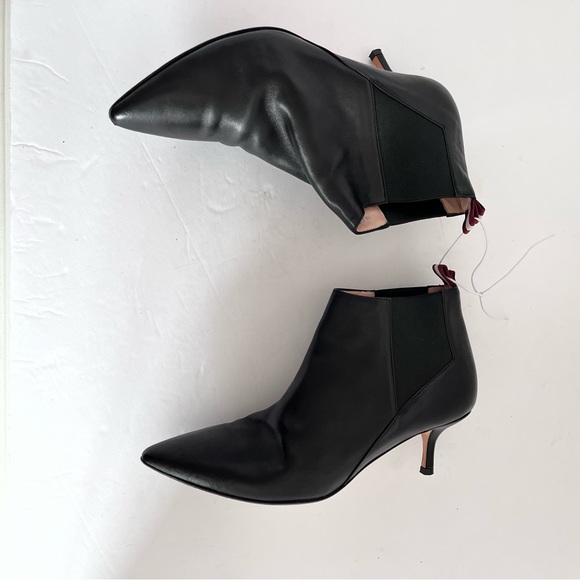 BALLY SWITZERLAND ALANNA 55 BLACK CALF LEATHER ANKLE BOOTIES SZ 39 - Picture 4 of 16